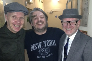 Richard Herring's Leicester Square Theatre Podcast. Image shows from L to R: Trevor Neal, Richard Herring, Simon Hickson