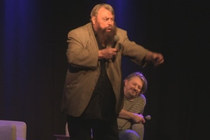 Richard Herring's Leicester Square Theatre Podcast. Image shows from L to R: Brian Blessed, Richard Herring