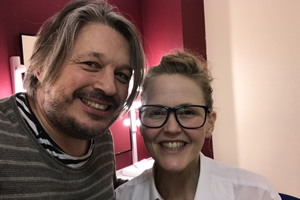 Richard Herring's Leicester Square Theatre Podcast. Image shows from L to R: Richard Herring, Pippa Evans