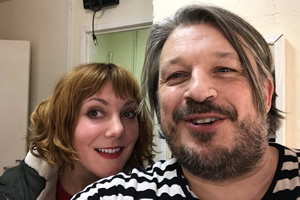 Richard Herring's Leicester Square Theatre Podcast. Image shows from L to R: Sophie Willan, Richard Herring