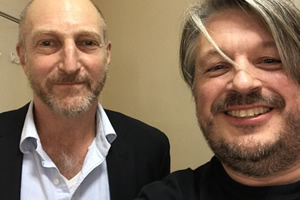 Richard Herring's Leicester Square Theatre Podcast. Image shows from L to R: Jonathan Ames, Richard Herring