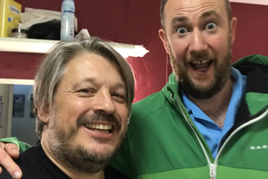 Richard Herring's Leicester Square Theatre Podcast. Image shows from L to R: Richard Herring, Alex Horne