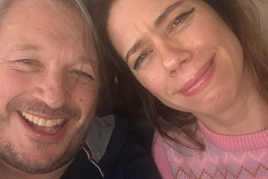 Richard Herring's Leicester Square Theatre Podcast. Image shows from L to R: Richard Herring, Lou Sanders