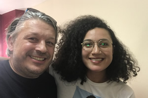 Richard Herring's Leicester Square Theatre Podcast. Image shows from L to R: Richard Herring, Rose Matafeo