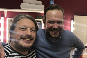 Richard Herring's Leicester Square Theatre Podcast. Image shows from L to R: Richard Herring, James O'Brien