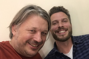 Richard Herring's Leicester Square Theatre Podcast. Image shows from L to R: Richard Herring, Rick Edwards