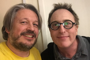 Richard Herring's Leicester Square Theatre Podcast. Image shows from L to R: Richard Herring, Jon Ronson