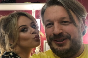 Richard Herring's Leicester Square Theatre Podcast. Image shows from L to R: Emily Atack, Richard Herring