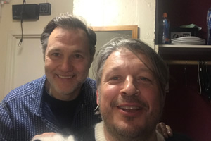 Richard Herring's Leicester Square Theatre Podcast. Image shows from L to R: David Morrissey, Richard Herring