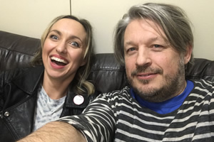 Richard Herring's Leicester Square Theatre Podcast. Image shows from L to R: Kerry Howard, Richard Herring