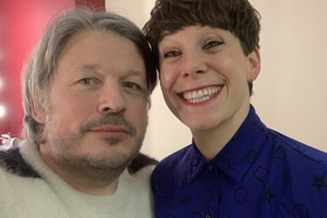 Richard Herring's Leicester Square Theatre Podcast. Image shows from L to R: Richard Herring, Suzi Ruffell