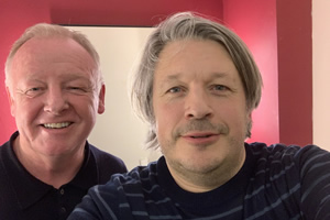 Richard Herring's Leicester Square Theatre Podcast. Image shows from L to R: Les Dennis, Richard Herring