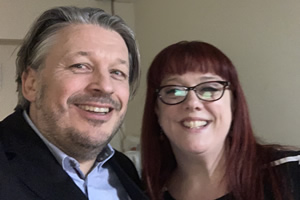 RHLSTP with Richard Herring. Image shows from L to R: Richard Herring, Angela Barnes