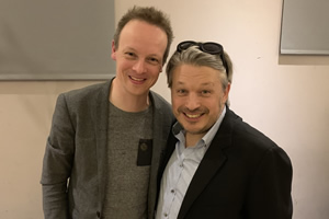 Richard Herring's Leicester Square Theatre Podcast. Image shows from L to R: Stephen Grant, Richard Herring