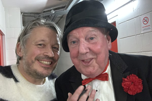 Richard Herring's Leicester Square Theatre Podcast. Image shows from L to R: Richard Herring, Jimmy Cricket