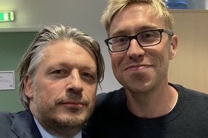 RHLSTP with Richard Herring. Image shows from L to R: Richard Herring, Russell Howard