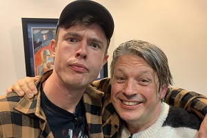 Richard Herring's Leicester Square Theatre Podcast. Image shows from L to R: Ed Gamble, Richard Herring