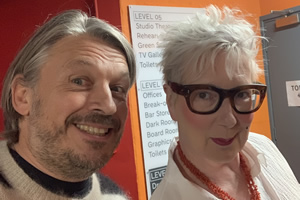 RHLSTP with Richard Herring. Image shows from L to R: Richard Herring, Jenny Eclair