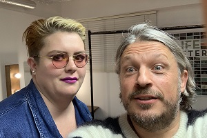 RHLSTP with Richard Herring. Image shows from L to R: Jayde Adams, Richard Herring