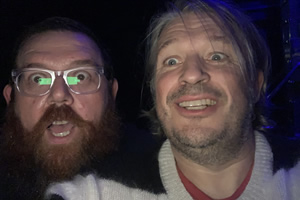 RHLSTP with Richard Herring. Image shows from L to R: Nick Frost, Richard Herring