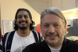 RHLSTP with Richard Herring. Image shows from L to R: Ahir Shah, Richard Herring