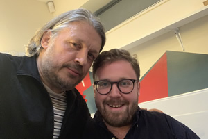 RHLSTP with Richard Herring. Image shows from L to R: Richard Herring, John Kearns