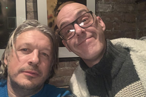 RHLSTP with Richard Herring. Image shows from L to R: Richard Herring, Seymour Mace