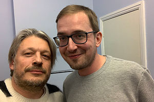 RHLSTP with Richard Herring. Image shows from L to R: Richard Herring, David Reed