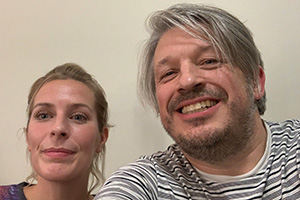 RHLSTP with Richard Herring. Image shows from L to R: Sara Pascoe, Richard Herring