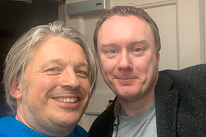 RHLSTP with Richard Herring. Image shows from L to R: Richard Herring, Steve McNeil