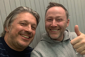 RHLSTP with Richard Herring. Image shows from L to R: Richard Herring, Brian Limond