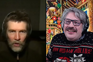 Image shows from L to R: Rhod Gilbert, Richard Herring