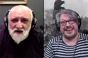 RHLSTP with Richard Herring. Image shows from L to R: Alexei Sayle, Richard Herring