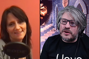 RHLSTP with Richard Herring. Image shows from L to R: Nina Conti, Richard Herring