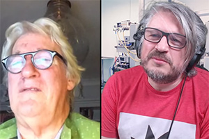 RHLSTP with Richard Herring. Image shows from L to R: Jeremy Paxman, Richard Herring