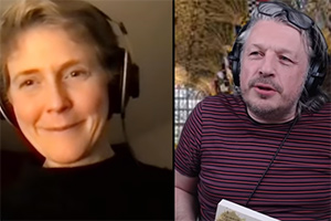 Image shows from L to R: Pippa Evans, Richard Herring