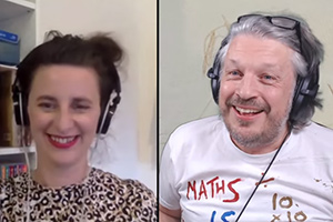 RHLSTP with Richard Herring. Image shows from L to R: Felicity Ward, Richard Herring