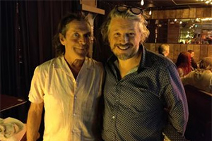 RHLSTP with Richard Herring. Image shows from L to R: Richard Herring, Chris Lynam