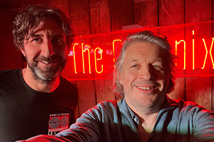 RHLSTP with Richard Herring. Image shows from L to R: Richard Herring, Mark Watson