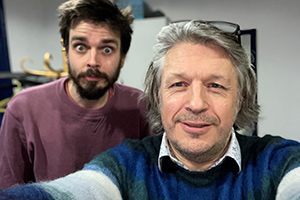 RHLSTP with Richard Herring. Image shows from L to R: Joz Norris, Richard Herring