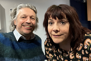 RHLSTP with Richard Herring. Image shows from L to R: Richard Herring, Rebecca Wheatley