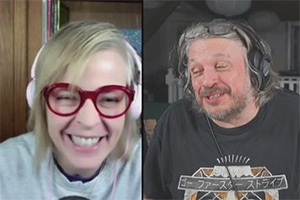 RHLSTP with Richard Herring. Image shows from L to R: Maria Bamford, Richard Herring