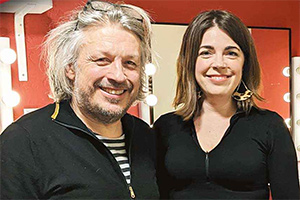 RHLSTP with Richard Herring. Image shows from L to R: Richard Herring, Rosie Holt