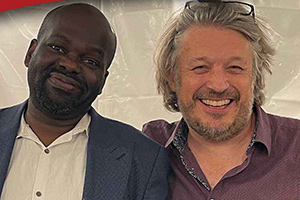 RHLSTP with Richard Herring. Image shows from L to R: Daliso Chaponda, Richard Herring