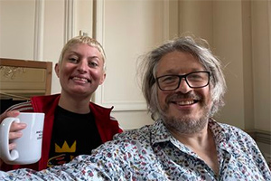 RHLSTP with Richard Herring. Image shows from L to R: Harriet Dyer, Richard Herring