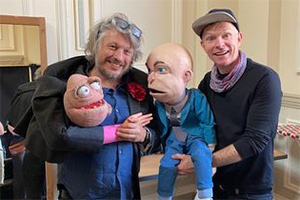 RHLSTP with Richard Herring. Image shows from L to R: Richard Herring, Conrad Koch