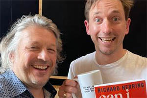 RHLSTP with Richard Herring. Image shows from L to R: Richard Herring, John Robins