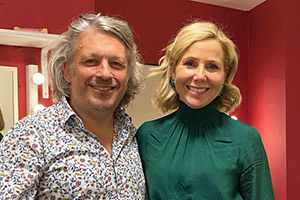 RHLSTP with Richard Herring. Image shows left to right: Richard Herring, Sally Phillips