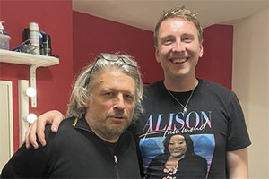 RHLSTP with Richard Herring. Image shows left to right: Richard Herring, Joe Lycett