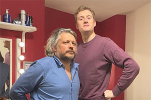 Image shows left to right: Richard Herring, James Acaster